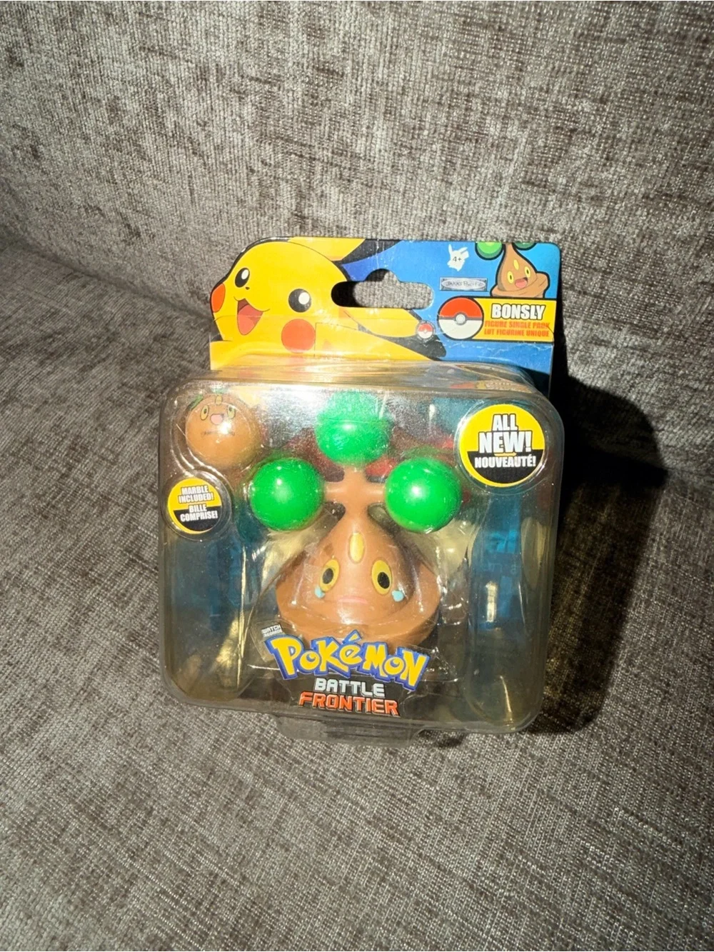 Pokémon‎ Battle Frontier Bonsly Figure with Poké Ball Marble 2007 Jakks Pacific